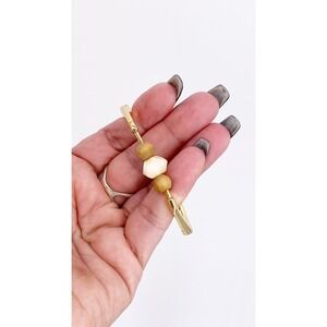 J.Crew Bracelet Acetate Bangle Cuff Beaded Hinge Lock Closure Statement NWOT